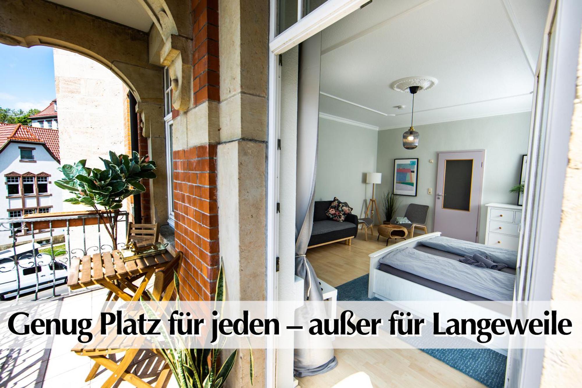12 Fewos Im Jugendstilhaus Mit Aufzug, Terrasse, Kingsize-Bett, Smart-Tv, Etc แอร์ฟวร์ท ห้อง รูปภาพ