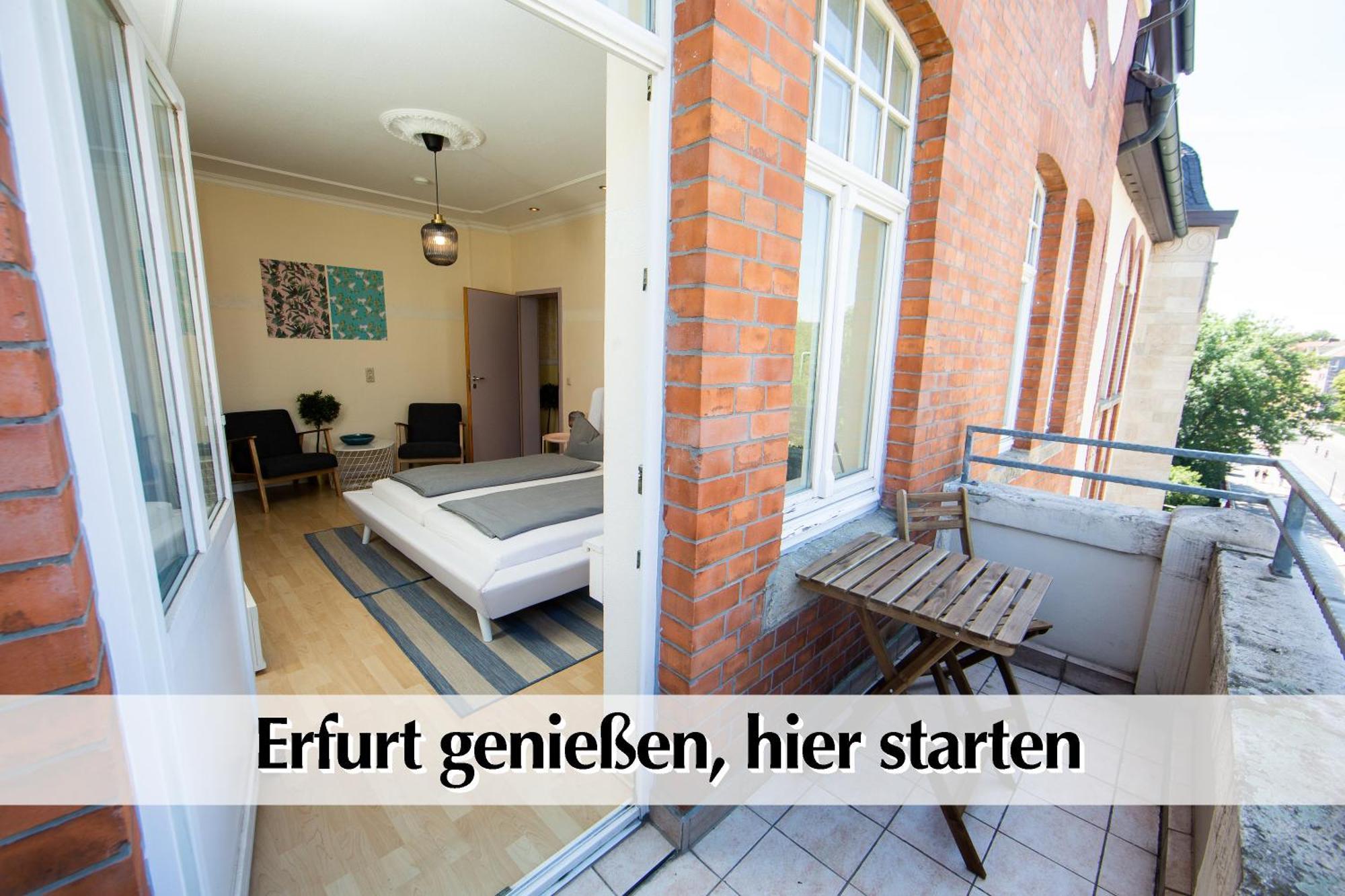 12 Fewos Im Jugendstilhaus Mit Aufzug, Terrasse, Kingsize-Bett, Smart-Tv, Etc แอร์ฟวร์ท ห้อง รูปภาพ
