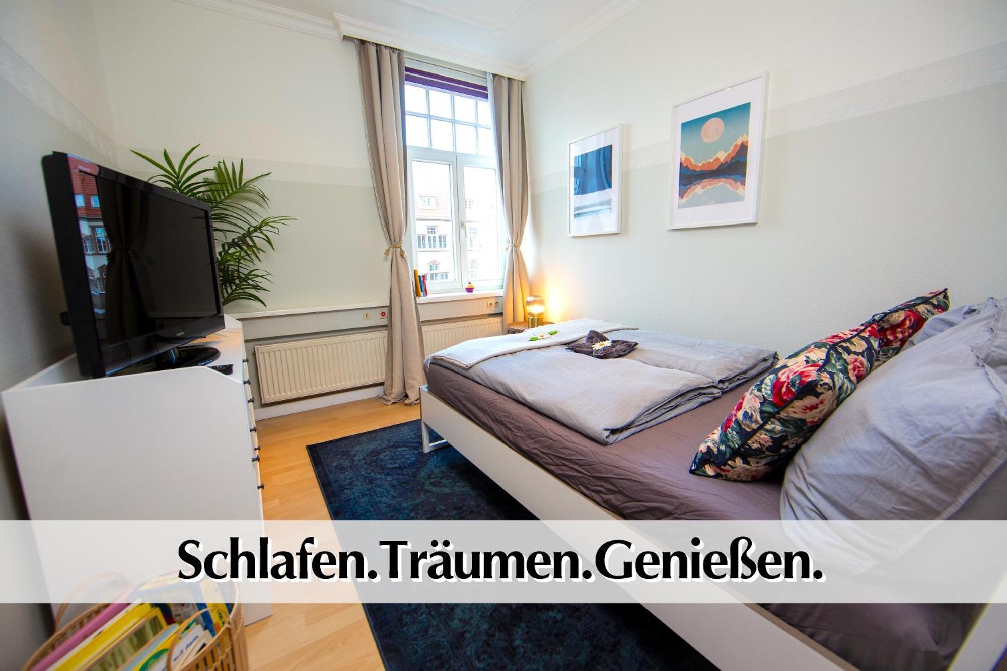 12 Fewos Im Jugendstilhaus Mit Aufzug, Terrasse, Kingsize-Bett, Smart-Tv, Etc แอร์ฟวร์ท ห้อง รูปภาพ