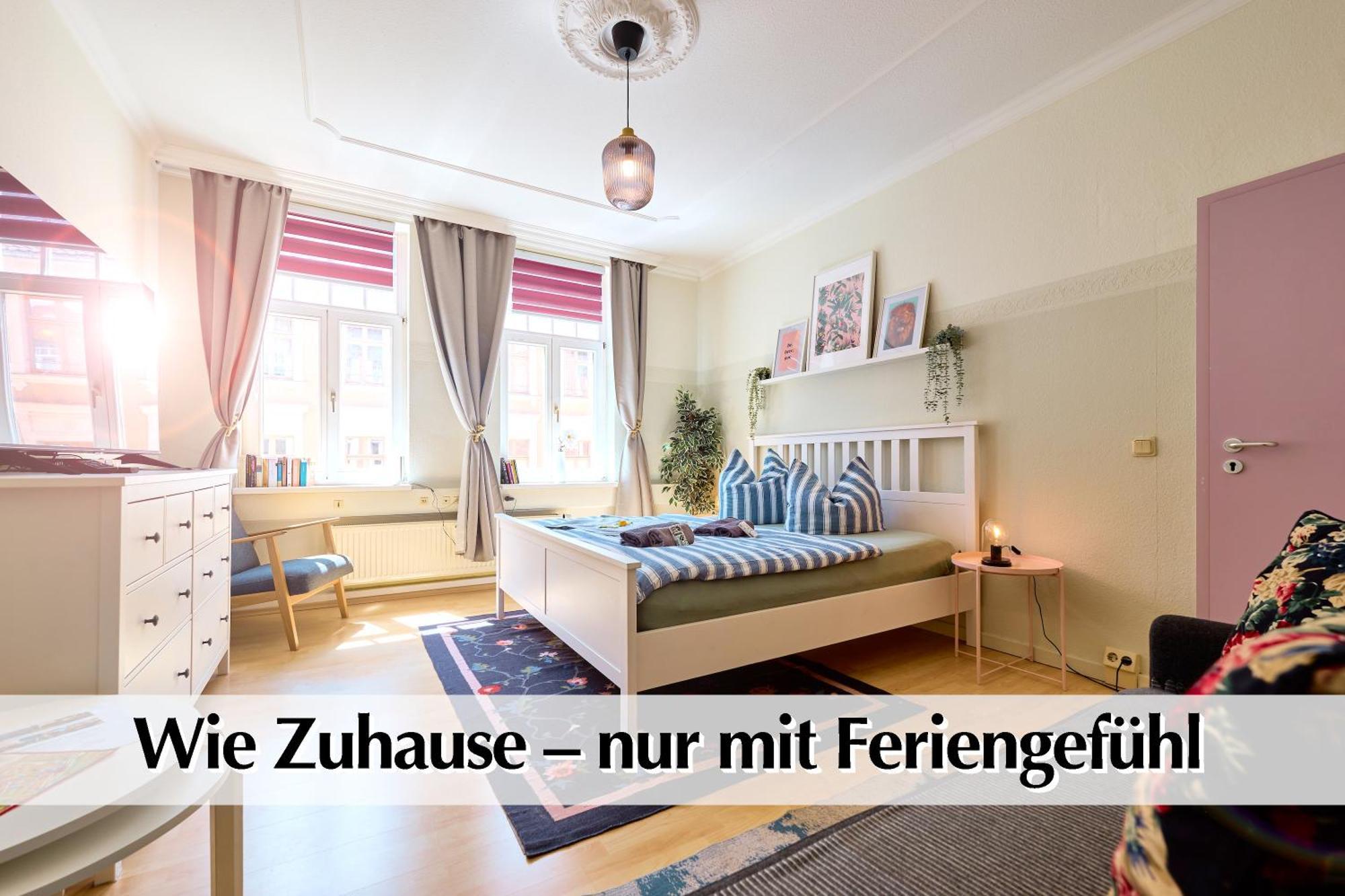 12 Fewos Im Jugendstilhaus Mit Aufzug, Terrasse, Kingsize-Bett, Smart-Tv, Etc แอร์ฟวร์ท ห้อง รูปภาพ